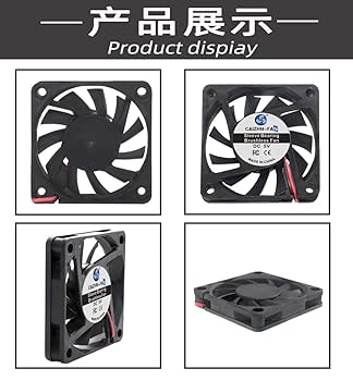 Amazon.co.jp: 冷却ファン DC6010 12V 静音 2 ピン ブラシレス